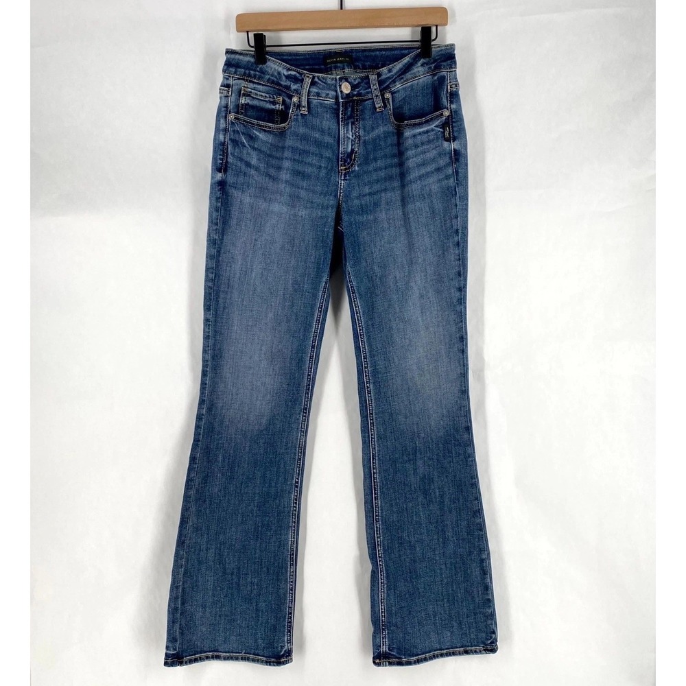 Silver Jeans Co Jeans Womens 31 Blue Denim Cotton‎ Mid Rise Suki Bootcut Leg
